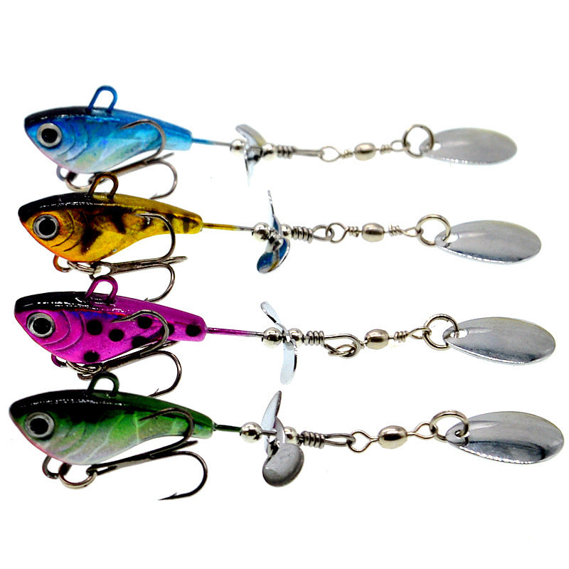 Lead Fish-Shaped Lure with Rotating Sequin – Perfect for Bass, Pike & Trout Fishing – fishing gear store