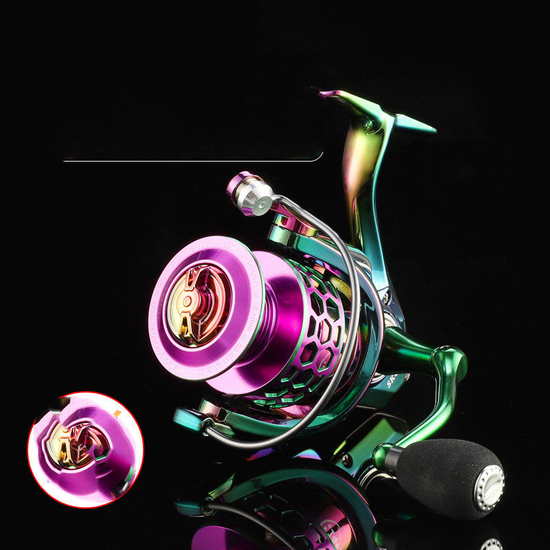 colorful fishing reels Colorful Spinning Reel – Honeycomb Thread Cup & Stylish Design – fishing gear store