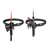 Hands-free fishing rod belt holder, adjustable size, perfect for anglers on the go.