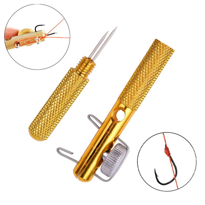 cunning chameleon fishing hook tying tool 4 Tools in 1, Line TIE-FAST Combo and Boomerang Mini Fish Boomerang Retractable Outdoor Products 3 IN 1 KNOT TYING
