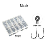 Gold & Black Fishing Hooks Set