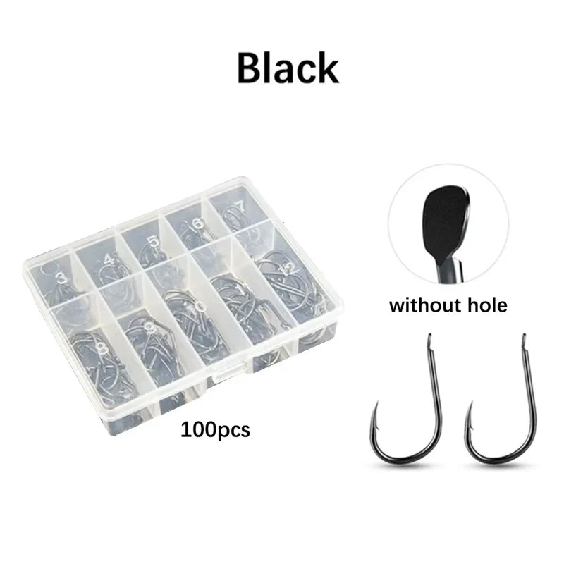 Gold & Black Fishing Hooks Set