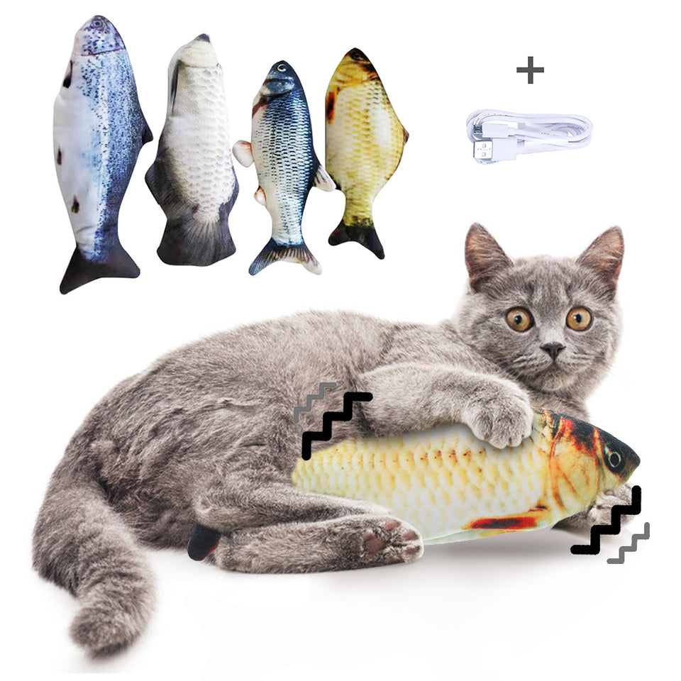Electric Jumping Fish Toy – No Catnip