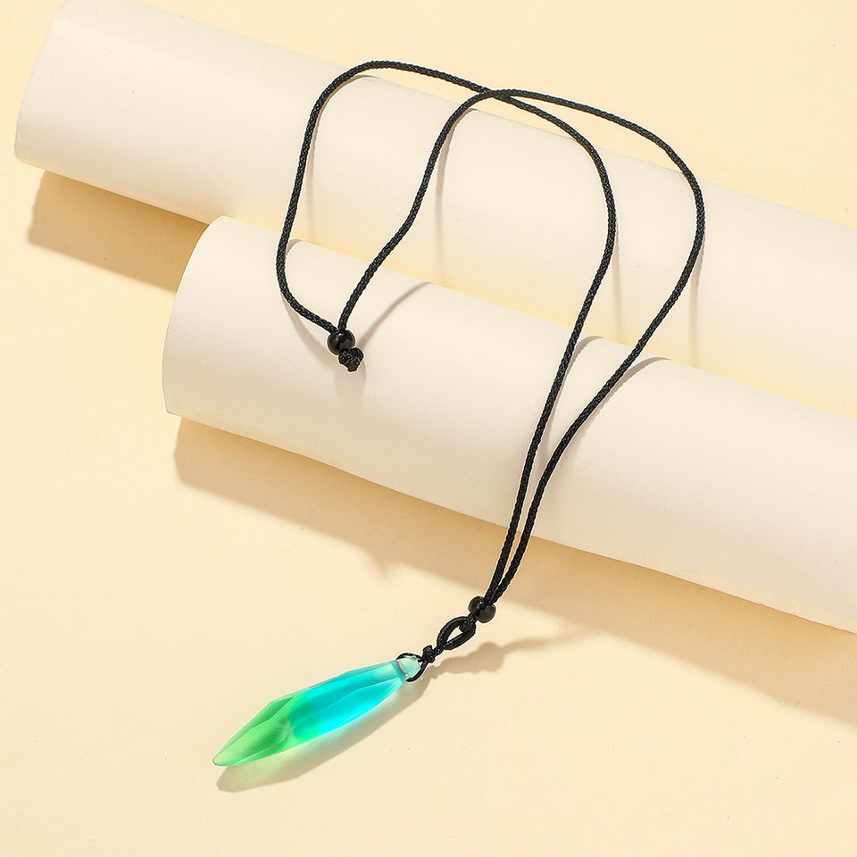 magic color resin pendant