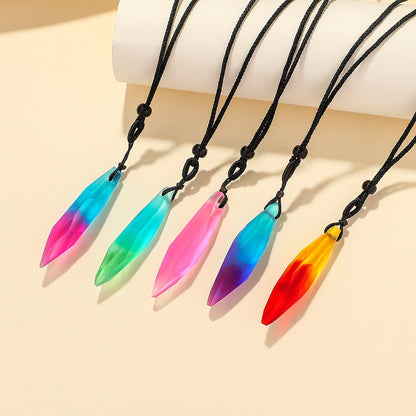 magic color resin pendant