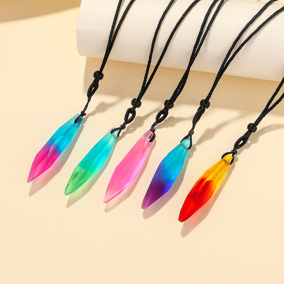 magic color resin pendant