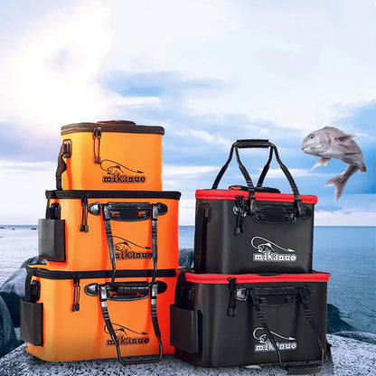 Foldable Waterproof Fishing Bucket-Live Fish Container