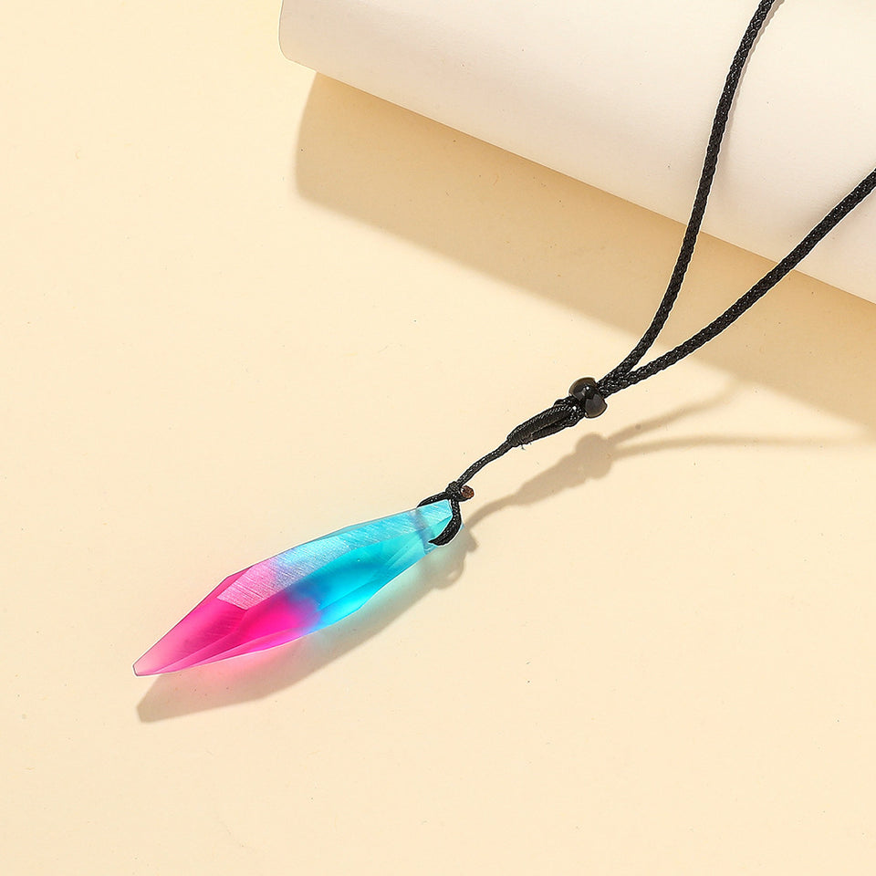 magic color resin pendant