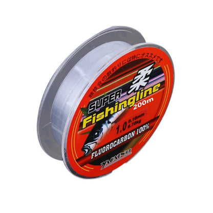 Spool of Super Fishingline with branding on a white background