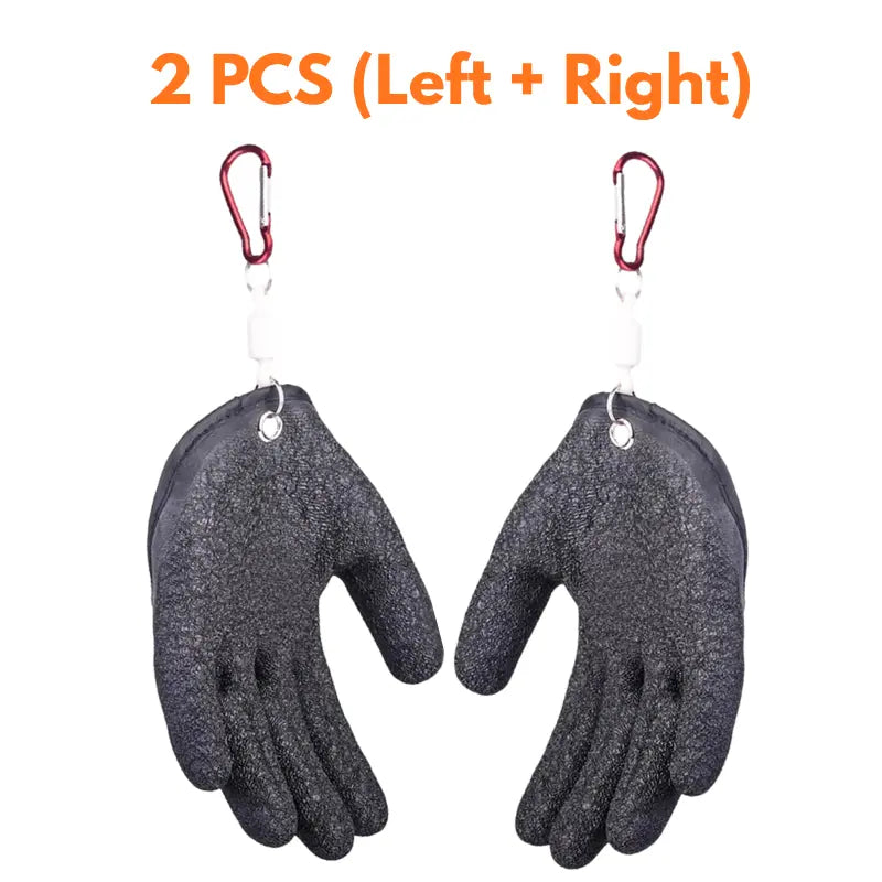 Fishing Catching Gloves with Magnet Release