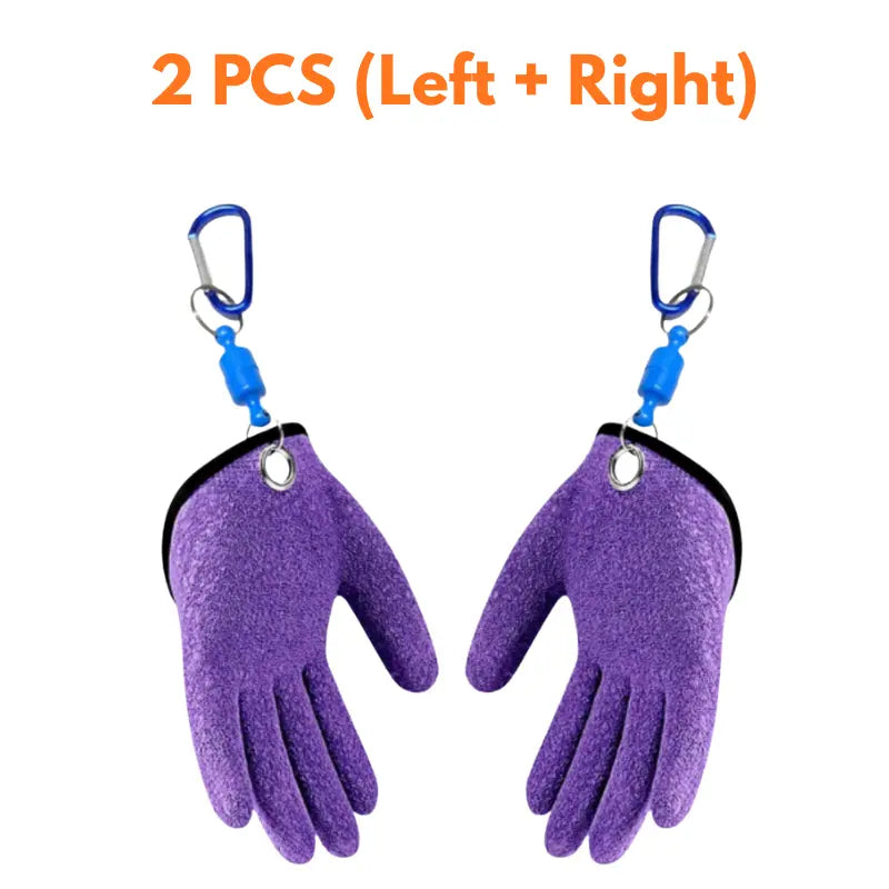Fishing Catching Gloves with Magnet Release