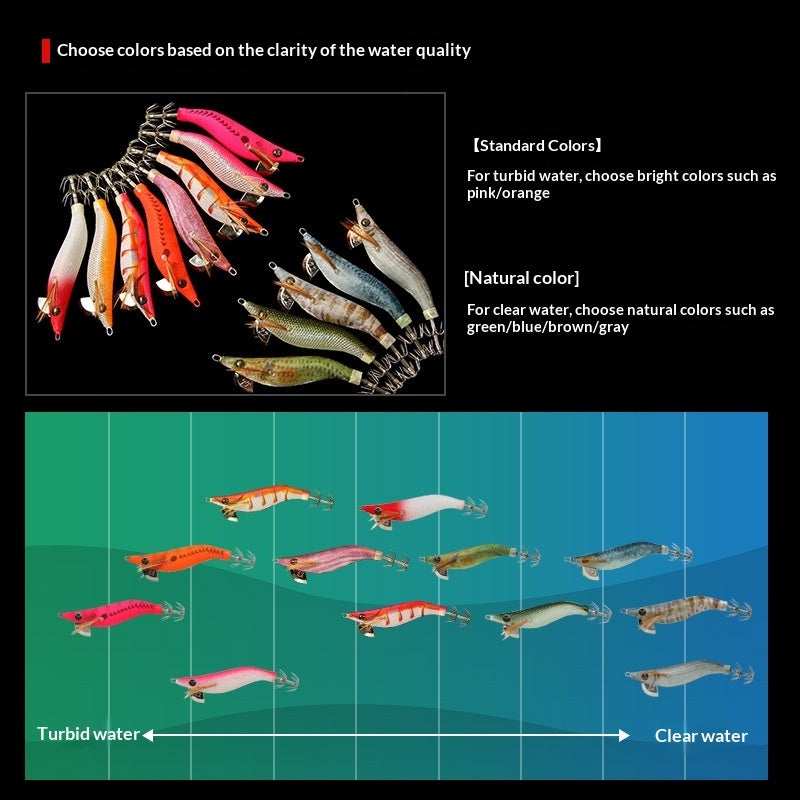 Wooden Shrimp Fishing Lure