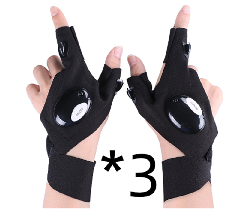 LED Gloves with Waterproof Lights