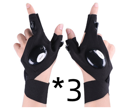 LED Gloves with Waterproof Lights