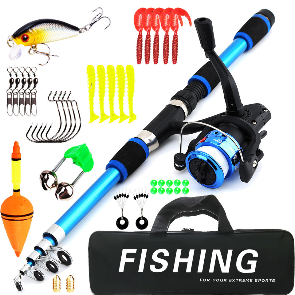 childrens fishing rod and reel Kids Fishing Pole Set – Ultra Short Rod and Reel Combo for Beginners – fishing gear store