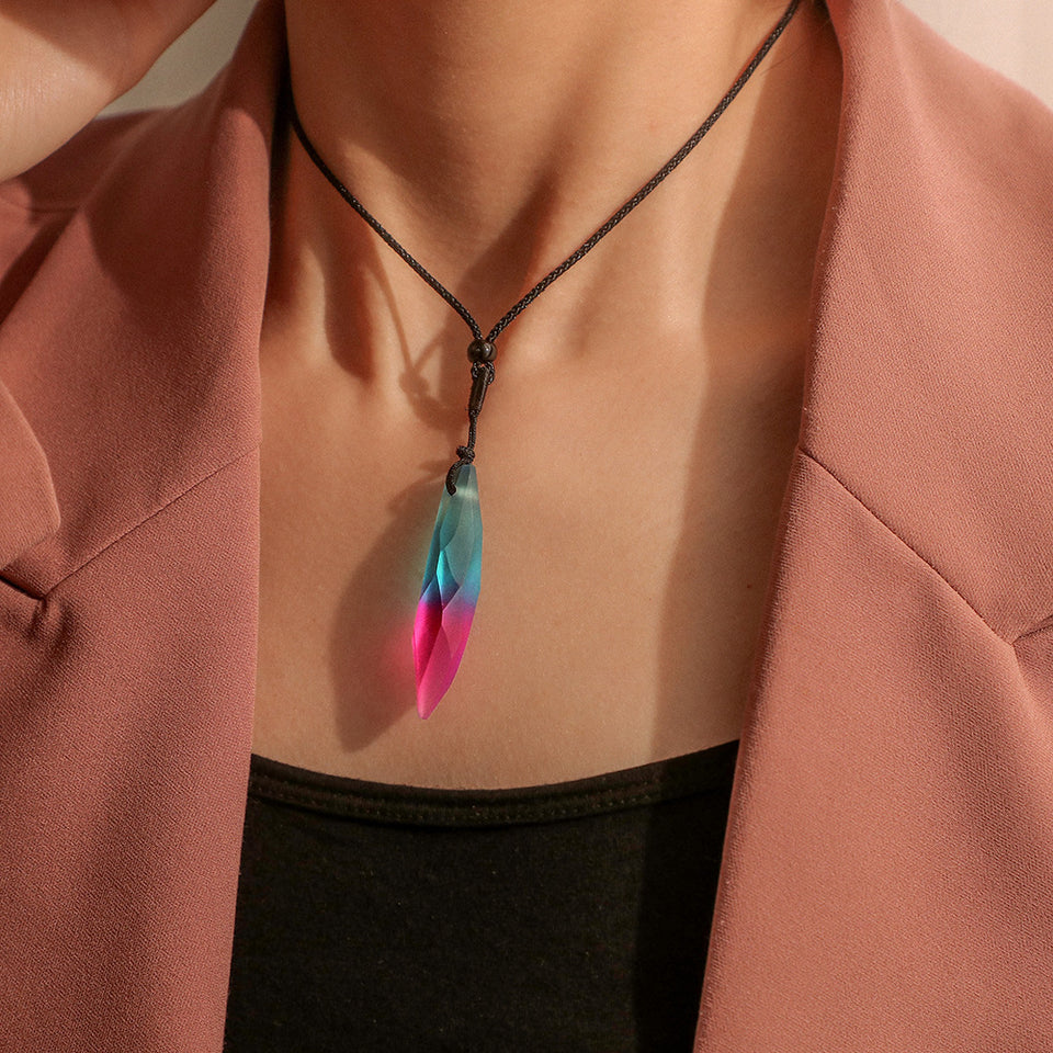 magic color resin pendant
