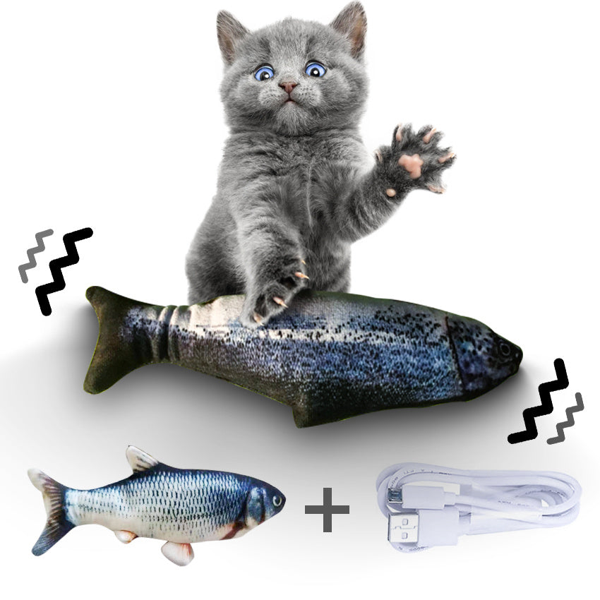Electric Jumping Fish Toy – No Catnip