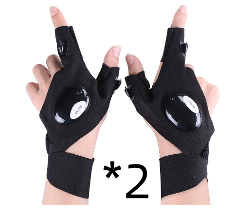 LED Gloves with Waterproof Lights