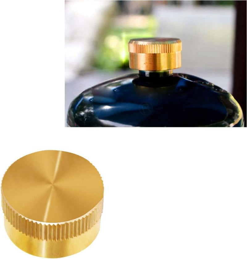 Gold bottle cap on a white background