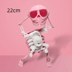 Pink skeleton figure with sunglasses on a pink background, labeled '22cm'.