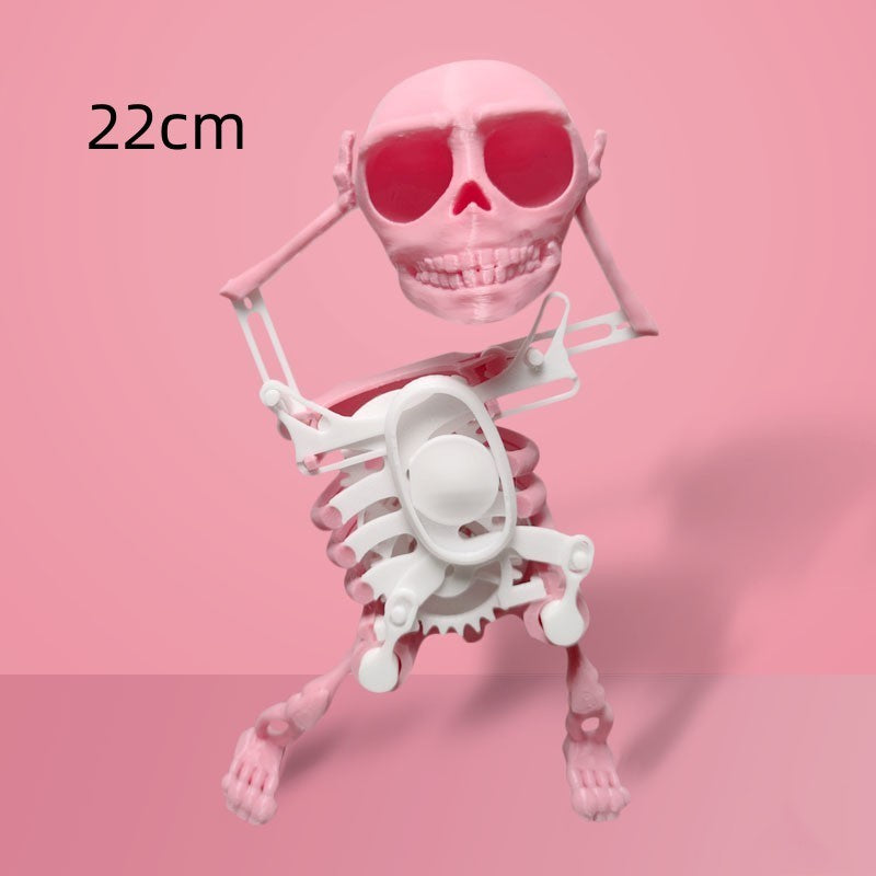 Pink skeleton figure with sunglasses on a pink background, labeled '22cm'.