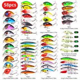 fishing lure kit 22pcs 58pcs 102pcs