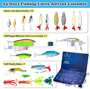 Fishing Advent Calendar Christmas Blind Box Bait Suit