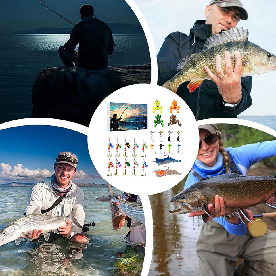 24 Countdown Christmas Fishing Set