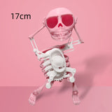 Pink skeleton figure with sunglasses on a pink background, labeled '17cm'.