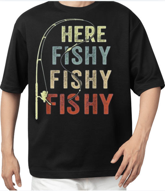 T-shirt Here Fishing