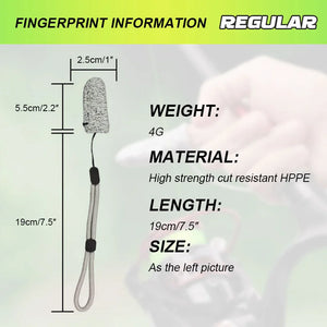 Close-up of a single-finger fishing glove made with HPPE material.