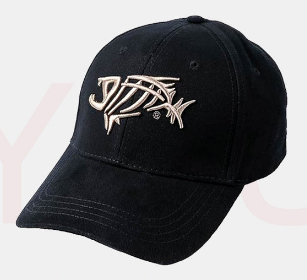 Durable cotton fishing baseball cap on water background