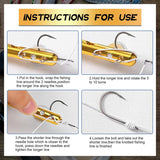 Efficient knot-tying tool for fishing hooks and lines