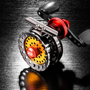 Ergonomic fly fishing reel for professionals and beginners."