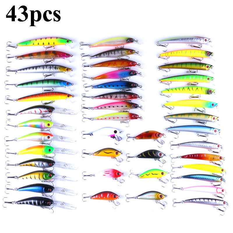 Fishing Lure Set, Fake Bait Fishing Gear, 56PCS Fishing Set