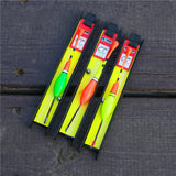 Fishing accessories organized in a lightweight foam suit outdoors.