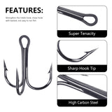 Fishing hooks with barbed design for secure fish hold.