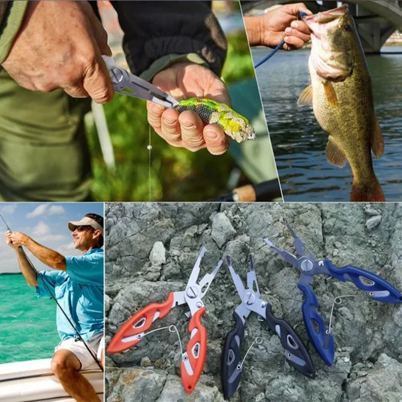 Heavy-duty fishing pliers with non-slip grip for secure handling