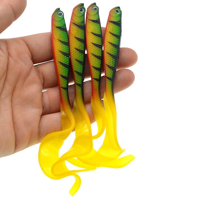 Realistic artificial freshwater bait for fishing, lightweight and durable.