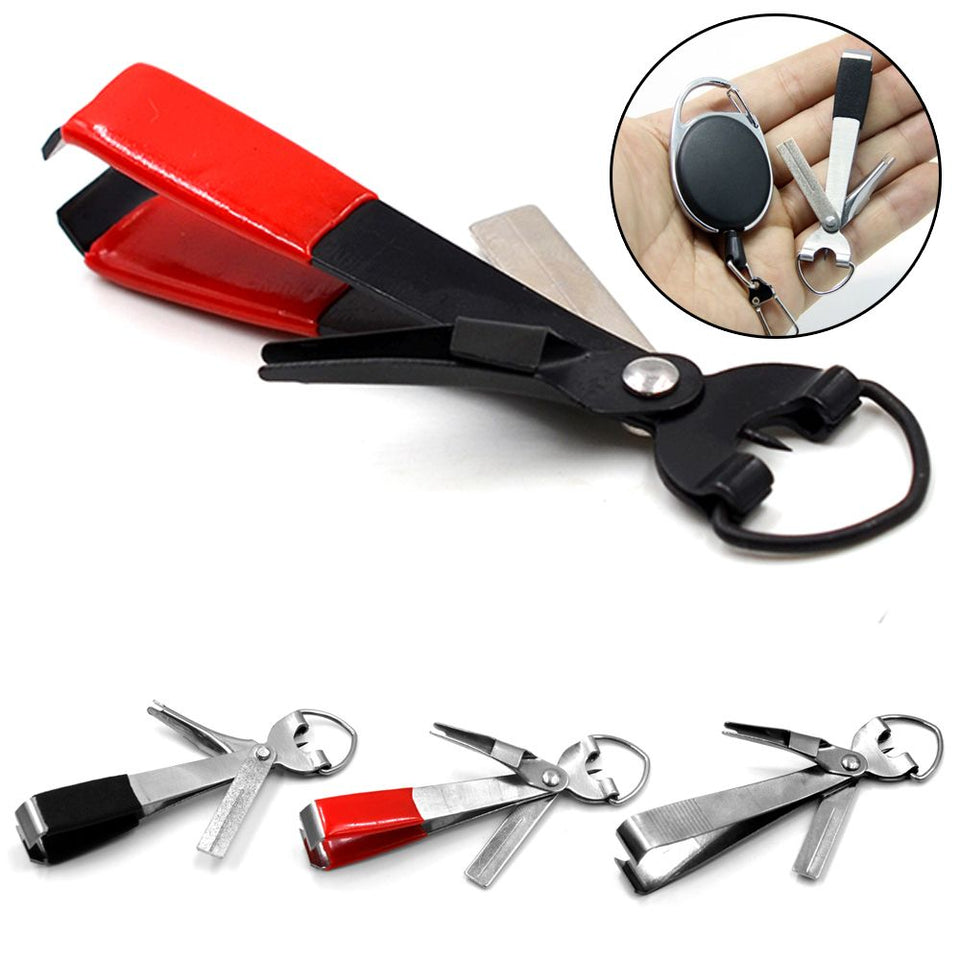 a Fishing tool quick knot tie and scissors
