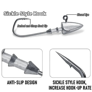 Lead Head Jig Hooks for Soft Lures