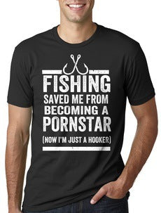 The Fishing Saved Me T-Shirt is perfect for men and women who want to showcase their passion for fishing in style