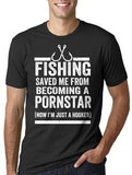 The Fishing Saved Me T-Shirt is perfect for men and women who want to showcase their passion for fishing in style