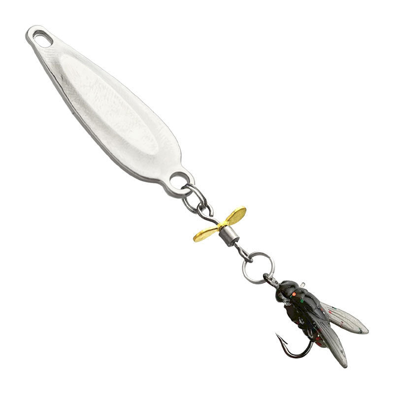 Fishing lure with propeller and detailed design on a white background