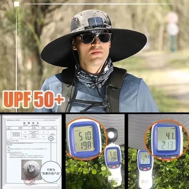 Solar Cooling Fan Hat
