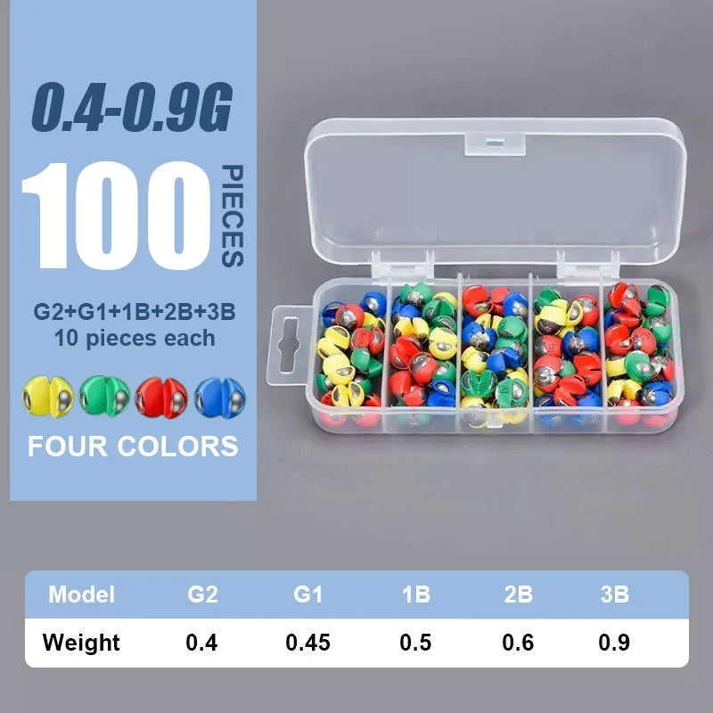FlexiGrip Rubber-Coated Fishing Sinkers – 50pcs/100pcs