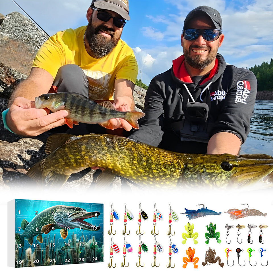 24 Countdown Christmas Fishing Set