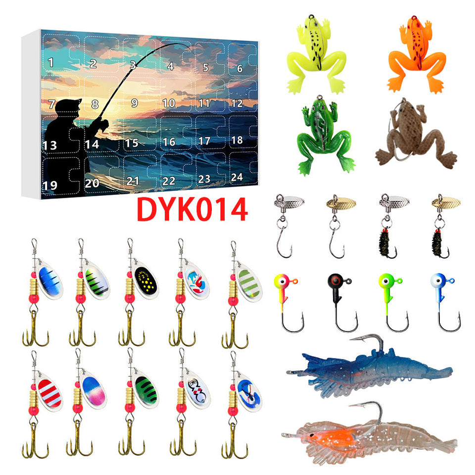 24 Countdown Christmas Fishing Set