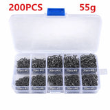 Assorted Barbed Fishing Hooks Set — Sizes 3# to 12#