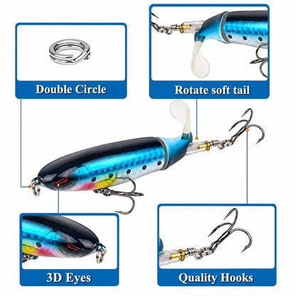 Floating Rotating Tail Lures Hard Bait